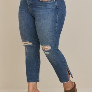NWOT Torrid Straight Classic High-Rise Studded Denim (Short Length)